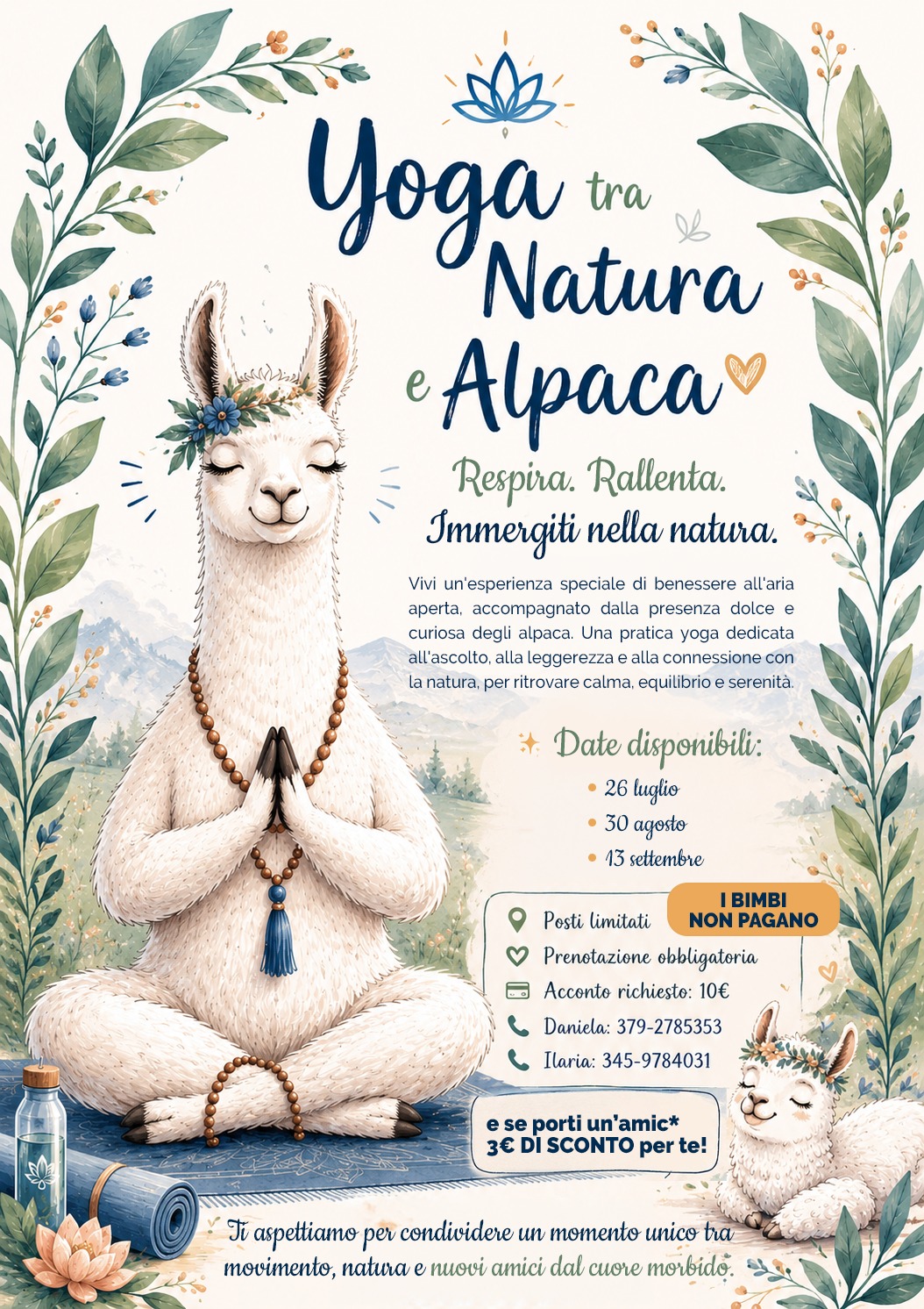 Yoga tra Natura e Alpaca – Noemya Royal Palestro